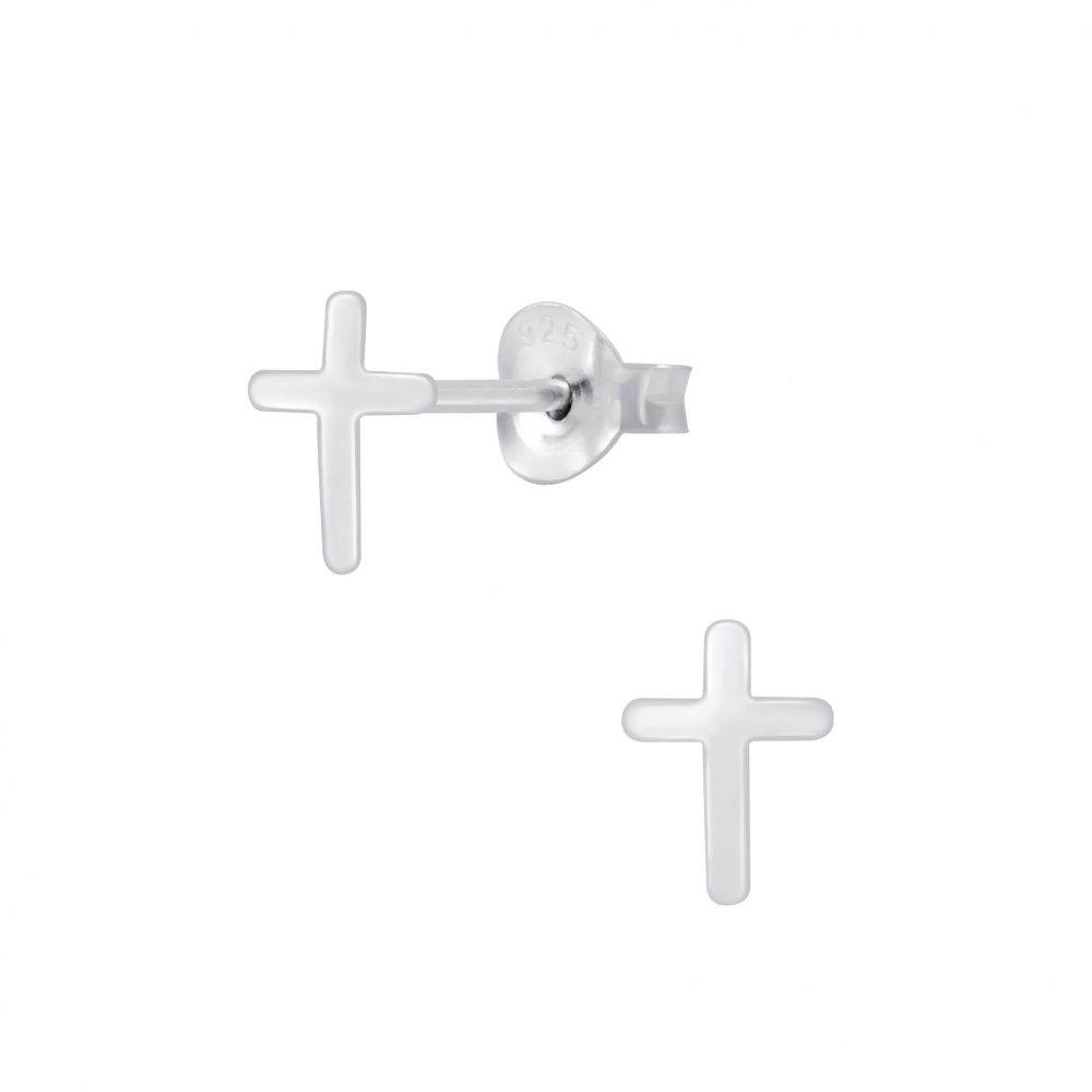 cross ear studs