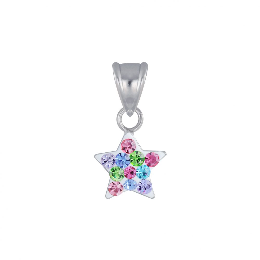 Silver Star Crystal Pendant - 925 Silver Jewelry