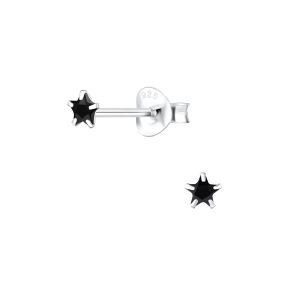 Wholesale 3mm Star Cubic Zirconia Silver Stud Earrings