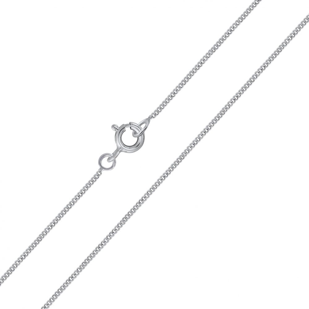 45cm Silver Curb Chain - 925 Silver Jewelry