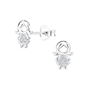 Wholesale Silver Girl Stud Earrings