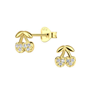 Wholesale Silver Cherry Stud Earrings